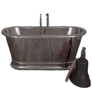 Bañera Ovalada de Cobre Independiente Hecha a Mano con Tapa - Artesanía India para Adultos - Product Image 2