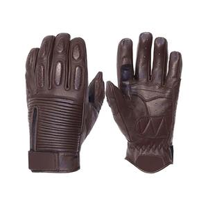 Custom Logo Unisex Leather Motorbike <b>Gloves</b> Full Finger Anti-Slip <b>Touchscreen</b> Polyurethane Coated Pull-On Hook Loop Racing - Product Image 1