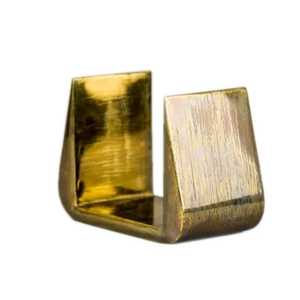 Sujetalibros Geométricos en Forma de Cubo Dorado, Hechos a Mano, Artísticos, Modernos, Diseño de Cubos Encajables, Par de Sujetalibros Ecológicos Rústicos - Product Image 3