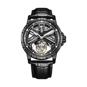 Montre mécanique tourbillon 7063 au design classique, design ajouré double face, montre de luxe pour homme, certifiée par le fabricant. - Product Image 1