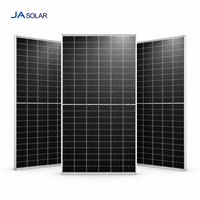Panel Energi Surya Komersial 600W JA Solar Modul Bifasial Kaca Ganda JAM66D42 untuk Atap Industri dan Pembangkit Listrik Tenaga Surya