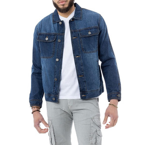 Men's Stonewashed Denim Jacket Button Fly Closure Casual Style Loose Fit 100% Cotton Woven Fabric Winter Windproof Eco-Friendly - Product Image 5
