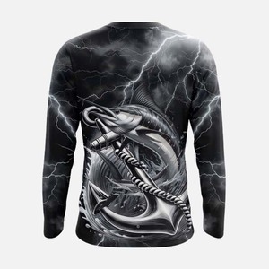 Camisa de Pesca de Manga Larga para Hombre, Estampado por Sublimación, Protección Solar UPF 50, Secado Rápido, Camiseta Deportiva, Ropa de Pesca para Exteriores - Product Image 4