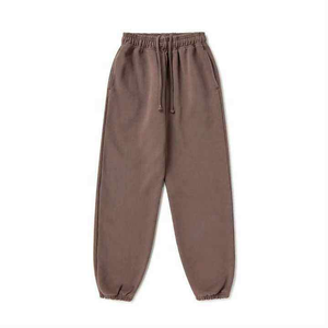 Pantalon de survêtement sport pour homme, taille élastique, toile 100% coton, coupe ample, respirant, séchage rapide - Product Image 3