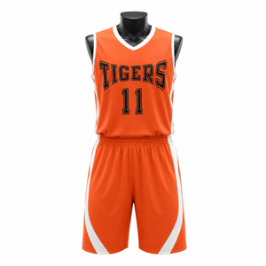 Fabricante de Uniformes de Baloncesto Personalizados en Color Naranja, Conjunto de Camisetas de Baloncesto Sublimadas, Proveedor de Ropa de Baloncesto para Equipos OEM ODM - Product Image 1