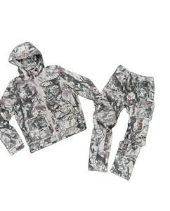 Survêtements de sport personnalisés pour hommes Slim Fit tenues de sueur de camouflage de haute qualité multi-poches poche kangourou sweats à capuche grande taille - Product Image 3
