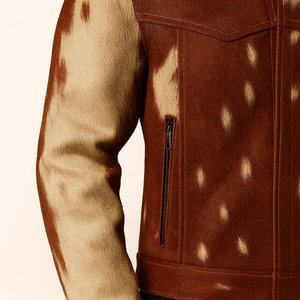 Hot Selling Custom New Fashion Premium hair on <b>Leather</b> <b>Jacket</b> Stand Front for Stylish Durable Outerwear Men Stylish Biker - Product Image 5