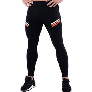 Men Nylon Pouch Running Leggings Custom Men's <b>Compression</b> Pants Personalized Zipper Pocket Baselayer Sports Tights Leggings - Product Image 5