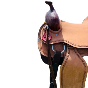 Western Wade Premium 10 '-18' Ranch Work Tree Roping Horse Saddle Cuero de vaca genuino Trail ecuestre Colores personalizables - Product Image 3