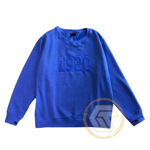 Sudadera de cuello redondo regular para mujer, personalizada y bordada, de color liso teñido, de invierno, de la hermandad Zeta Phi Beta, de GREEK TREASURES, al por mayor - Product Image 2
