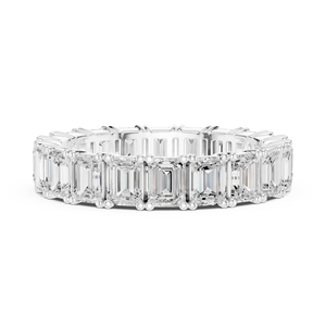 Joyería de Moda, Oro Sólido de 10K, 14K, 18K, Corte Esmeralda de 3CT, Color E, Diamante Cultivado en Laboratorio Certificado por IGI, Anillo de Compromiso, Boda, Eternidad - Product Image 6