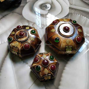 Boîte décorative artisanale en os de buffle de qualité supérieure, véritable os de buffle, boîte cadeau et décoration d'intérieur faite à la main - Product Image 4