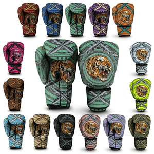 รับผลิตถุงมือชกมวยหนัง PU แบบกำหนดโลโก้ส่วนตัว สำหรับฝึกซ้อม ต่อยมวย MMA มวยไทย คิกบ็อกซิ่ง อุปกรณ์ป้องกัน - Product Image 1