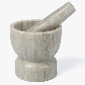 High End Marble Mortar And Pestle Set With Stylish Design For Kitchen Use <b>Grinding</b> Spices And <b>Pastes</b> - Product Image 1