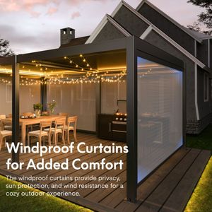 Pergola Elettrica con Lamelle Orientabili 2-in-1, Illuminazione LED e Telecomando, Decorazione per Interni ed Esterni, Tettoia con Luci LED - Product Image 3