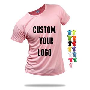 เสื้อยืดโพลีเอสเตอร์แขนสั้นแบบซับลิเมชั่นสั่งทำพิเศษลดราคาพิเศษ พิมพ์โลโก้ได้ สำหรับวิ่งและเล่นกีฬา แห้งเร็ว สำหรับผู้ชาย - Product Image 6