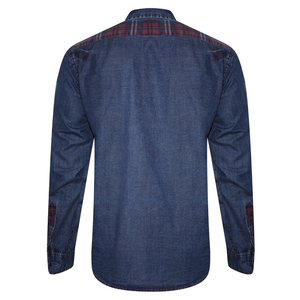 Chemise en jean bleu premium pour homme, chemise boutonnée élégante et décontractée à manches longues, coupe classique confortable, idéale pour tous les jours et les activités de plein air - Product Image 6