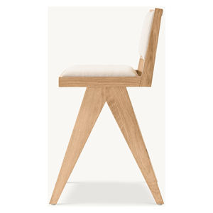 Silla de Bar Moderna de Madera de Teca Sólida, Taburete de Bar de Madera Hecho a Mano para Restaurante, Cafetería, Bar, Hotel, Proveedor de Muebles - Product Image 3