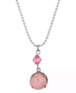 Collana con Ciondolo in Vetro Acrilico Rosa |   2028 - Product Image 1