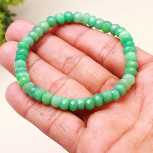 Natural Chrysoprase <b>Beaded</b> Bracelet Handmade Healing <b>Crystal</b> Stretch Bracelet Unisex Gemstone Bracelet Wholesale Jewelry Supplie - Product Image 1