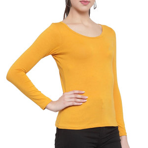 Solid Trader <b>Top</b> Rated Fashionable Breathable Light Weight Anti Pilling Wrinkle Resistant Outdoor Outing Women Tee Shirt - Product Image 3