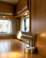 Lampe de lecture LED rechargeable 12V USB-C et USB-A, rotative et à intensité variable, pour camping-car, caravane, murale, marine, chevet