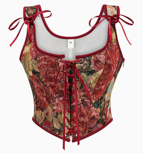 Promotion Lingerie sexy pour femme, style français, en tissu tissé, avec boutons, maintien léger, coussinets de poitrine amovibles, taille cintrée, coupe ajustée, col licou - Product Image 6