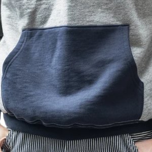 เสื้อฮู้ดผู้ชายแบบสองสี คอวี มีกระเป๋าจิงโจ้ เชือกผูกเอว สไตล์ลำลอง สตรีทแวร์ ผลิตโดยผู้ผลิตเสื้อผ้า OEM - Product Image 6