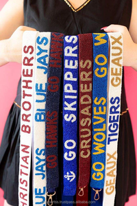 Sangle de sac perlée à la main personnalisée College Gameday sac à main sangle réglable broderie mode bandoulière pour femmes filles - Product Image 2