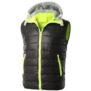 Mens Custom <b>Padding</b> Gilet Down Jacket Vest Hooded Puffer Jackets Street Wear Winter Wear Plain Dyed Casual - Product Image 1