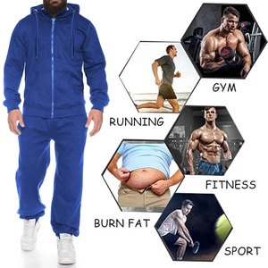 Hoodie Tracksuit Set Latest New Custom Stylish Fashion Velvet And Velour Blue Design Fit OEM Tracksuits - Product Image 4