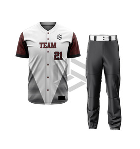 Direct Manufacturer's Best Design Custom Unisex Polyester <b>Baseball</b> Uniforms Breathable Sports Wear Sets for Adults Front Logo - Product Image 1