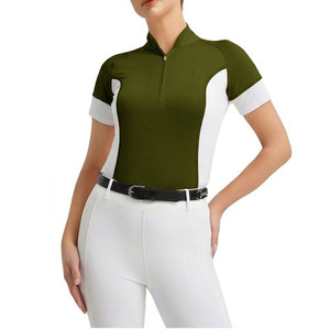 Wholesale cheap price <b>tops</b> high quality breathable <b>horse</b> <b>riding</b> base layer shirt for women's OEM custom elegant look - Product Image 1