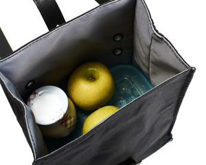 Bolsa de Almuerzo de Lona y Cuero de Alta Calidad, Elegante, Aislada, con Gran Capacidad, Portátil, para 2 Personas, para el Trabajo - Product Image 6