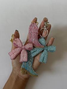 Classic Style Embroidery Beaded Eco-Friendly Customized Handcrafted Decorative Keychain Boho <b>Bag</b> <b>Charm</b> Accessory MD HANDICRAFTS - Product Image 2