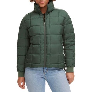 Custom Women Quilted Puffer Jackets Autumn Winter Thick <b>Padded</b> Stand Collar Plain Dyed Waterproof Breathable - Product Image 1
