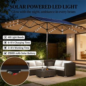 Ombrellone da Giardino e Terrazzo per Cortile, Caffè e Patio - Ombrelloni e Basi - Product Image 3