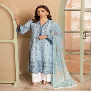 summer dress women clothing Elegant Embroidered Cotton / Lawn Dress 2026 Summer Women Clothing printed Cotton / Lawn <b>Suits</b> - Product Image 1