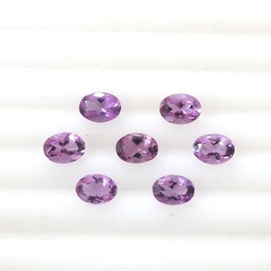 Ametistes violettes naturelles, taille ovale, pierres précieuses brutes 5x7mm, perles d'améthyste facettées calibrées pour la fabrication de bijoux, lot en gros - Product Image 5