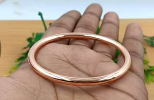 Minimalist Solid Copper Bracelet Classic Smooth Finish Handmade Pure Copper Bracelet - Product Image 4