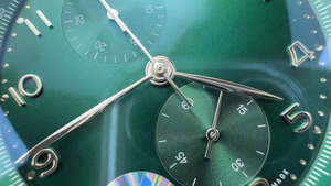 Trendy Hip-hop Street Luxury Emerald Dial Cowhide Strap Casual Sports Travel <b>Chronograph</b> <b>Automatic</b> Mechanical Men's Watch - Product Image 4