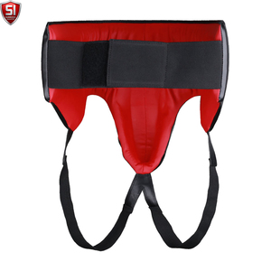 แผ่นรองกันกระแทกอวัยวะเพศชาย SUMROOS SI-GG-1925 หนัง PU สีดำแดง สำหรับ MMA คิกบ็อกซิ่ง ฝึกซ้อมทุกฤดู - Product Image 3