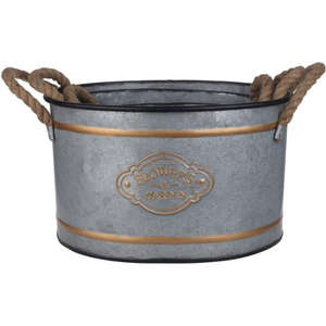 Fabrication de confiance de jardinières décoratives pour la maison galvanisées ensemble de trois jardinières en métal de haute qualité avec poignées en corde - Product Image 1