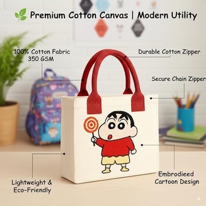 Most Selling Kids Tote <b>Bag</b> <b>Foldable</b> Canvas Shopping <b>Bag</b> For Children Eco Friendly Daily Use Available For Sale - Product Image 4