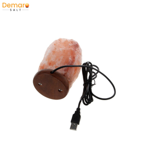 Top Selling USB Mini Himalayan Natural Shape Salt <b>Lamp</b> Eco-Friendly Carved Feng Shui Style Holiday Decoration Gift Pink High - Product Image 5