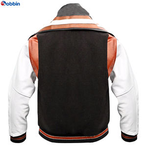 Chaqueta Universitaria de Lona con Cuello Marinero para Adultos, Unisex, Negra, de Invierno, de Secado Rápido, Resistente al Viento, Bordada, de BOBBIN INDUSTRIES - Product Image 5