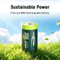 Piles rechargeables Ni-MH ANSMANN LR14 taille C 1,2 V 2500 mAh pour lampe torche et jouets