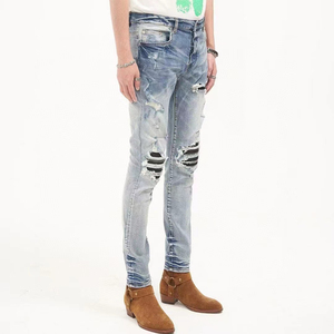 Pantalones Vaqueros de Mezclilla Premium para Hombre, Jeans de Mezclilla de Algodón de Alta Calidad con Logotipo Personalizado, Servicio OEM, Fabricante de Marca Privada, Venta al por Mayor - Product Image 4
