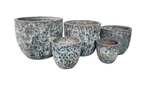 Lot de 4 pots en céramique émaillée les plus vendus au design classique pour la décoration de jardin à la maison, jardinières en poterie pour la maison et la pépinière - Product Image 6