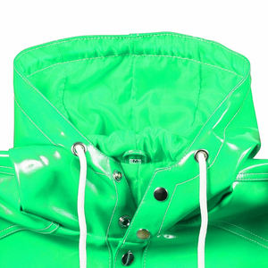 Trench-coat unisexe en PVC de haute qualité, veste de pluie avec logo sur le devant, style streetwear - Product Image 6